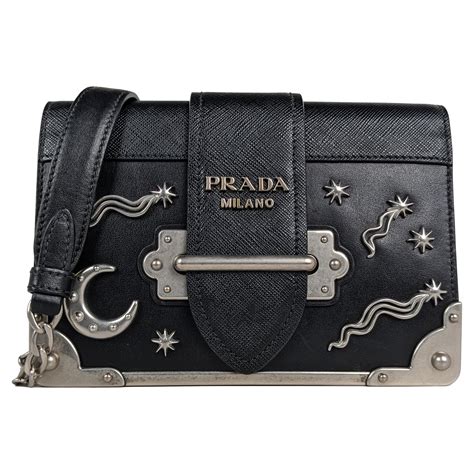 prada cahier silver black|Prada cahier bag.